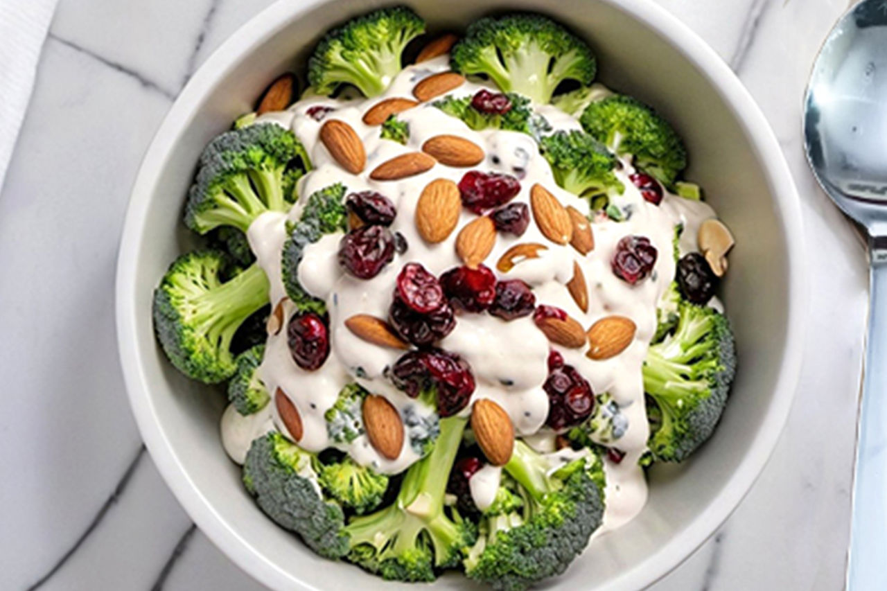 Photo of broccoli salad.