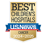 U.S. News & World Report Best Children's Hospitals Cancer badge