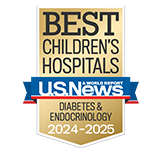 U.S. News & World Report Best Children's Hospitals Diabetes & Endocrinology badge