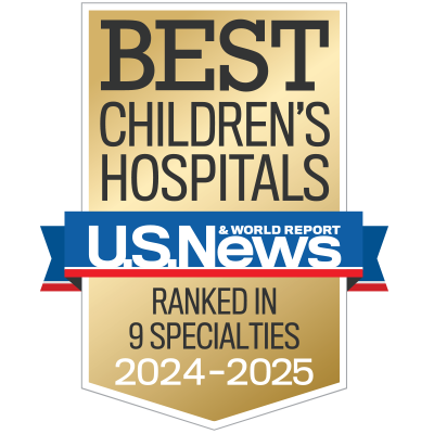 Badge from U.S. News & World Report recognizing Best Children's Hospitals